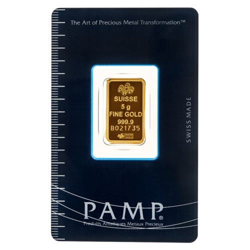 5 gram PAMP Suisse Gold Bar
