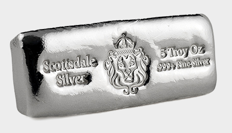 5  OZ Scottsdale Mint Silver Bar