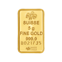 5 gram PAMP Suisse Gold Bar